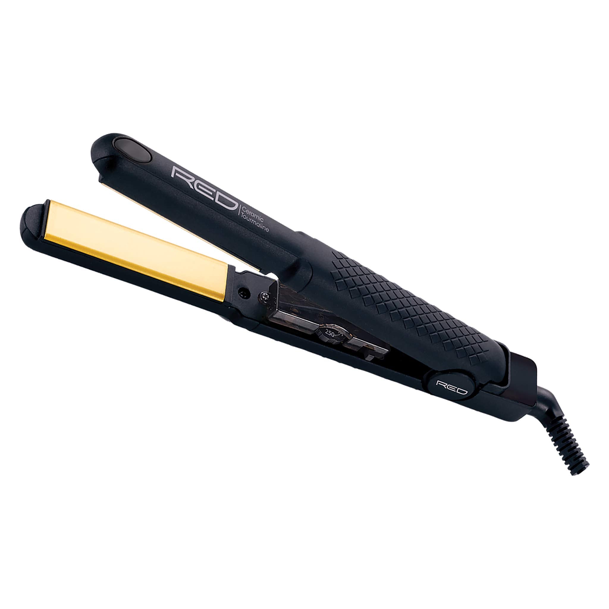 Kiss Products Red Ceramic Tourmaline Professinal Flat Iron, 0.75 Inch, 1 Pound